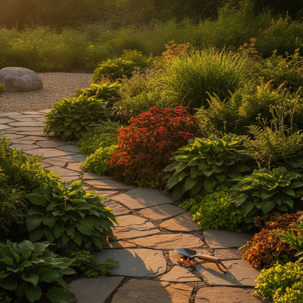 A detail of Green Ridge Landscaping's work